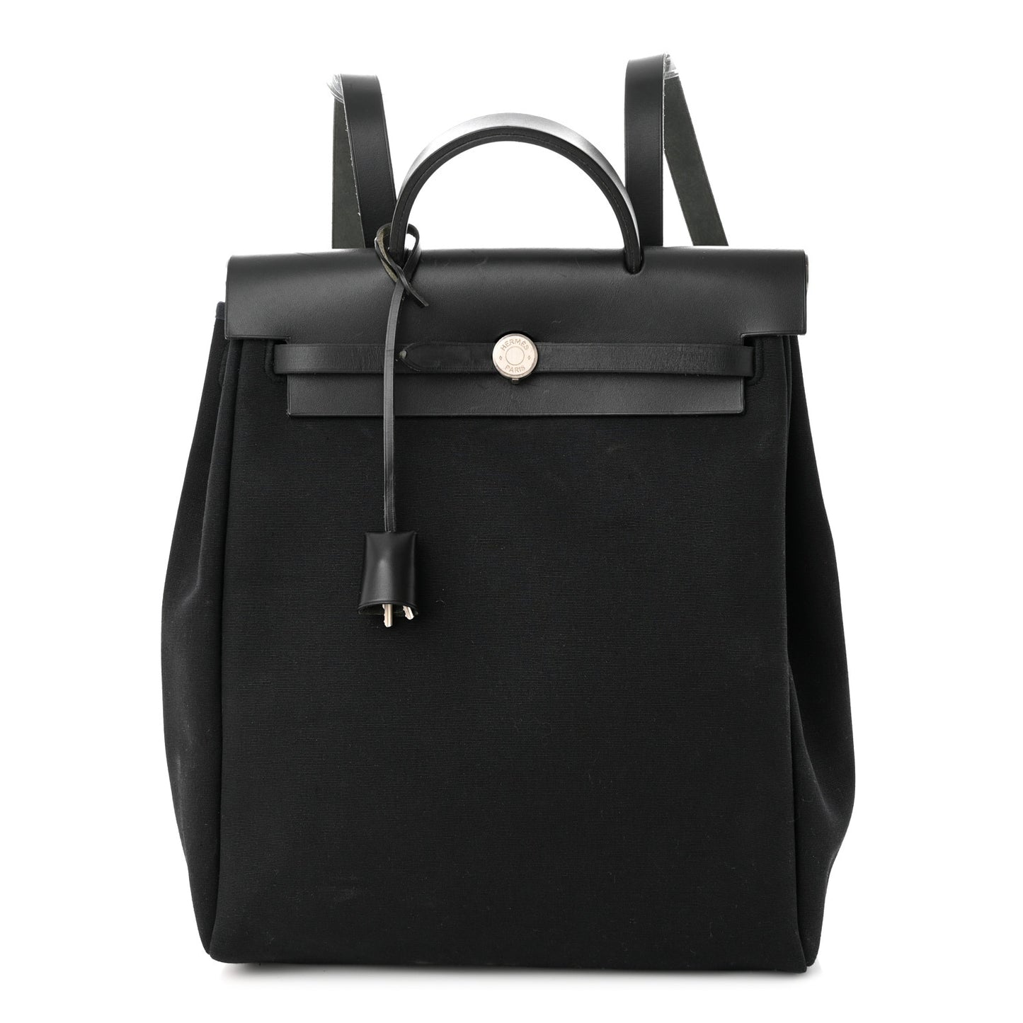 Toile Vache Calfskin Herbag 30 PM Backpack Black
