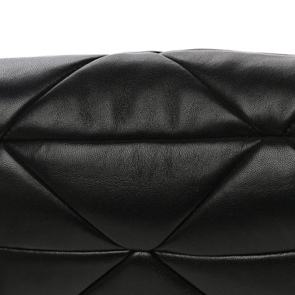 Prada Nappa Re-Nylon Triangle Quilted Patchwork System Flap Shoulder Bag Black 20 of 24