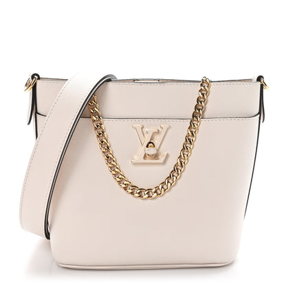 Louis Vuitton Grained Calfskin Lock and Walk Bucket Quartz 1 of 10