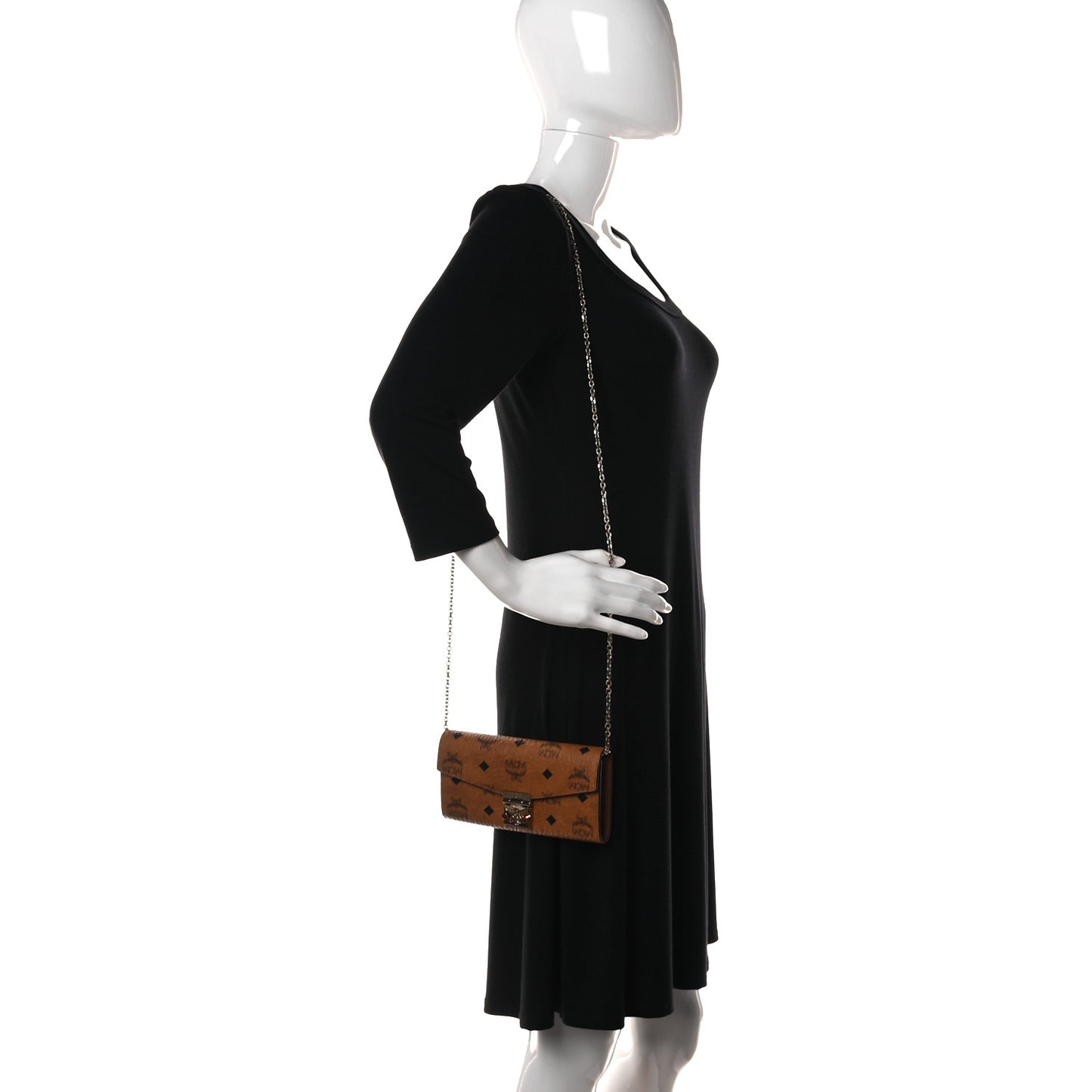 Visetos Large Patricia Wallet On Chain Cognac