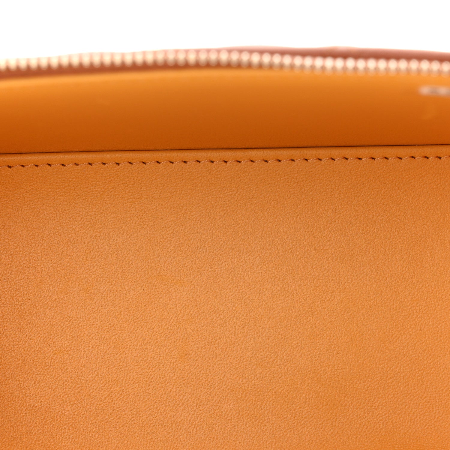 Chanel Lambskin Quilted Small Top Handle Vanity Case With Chain Light Brown Yellow 5 of 11
