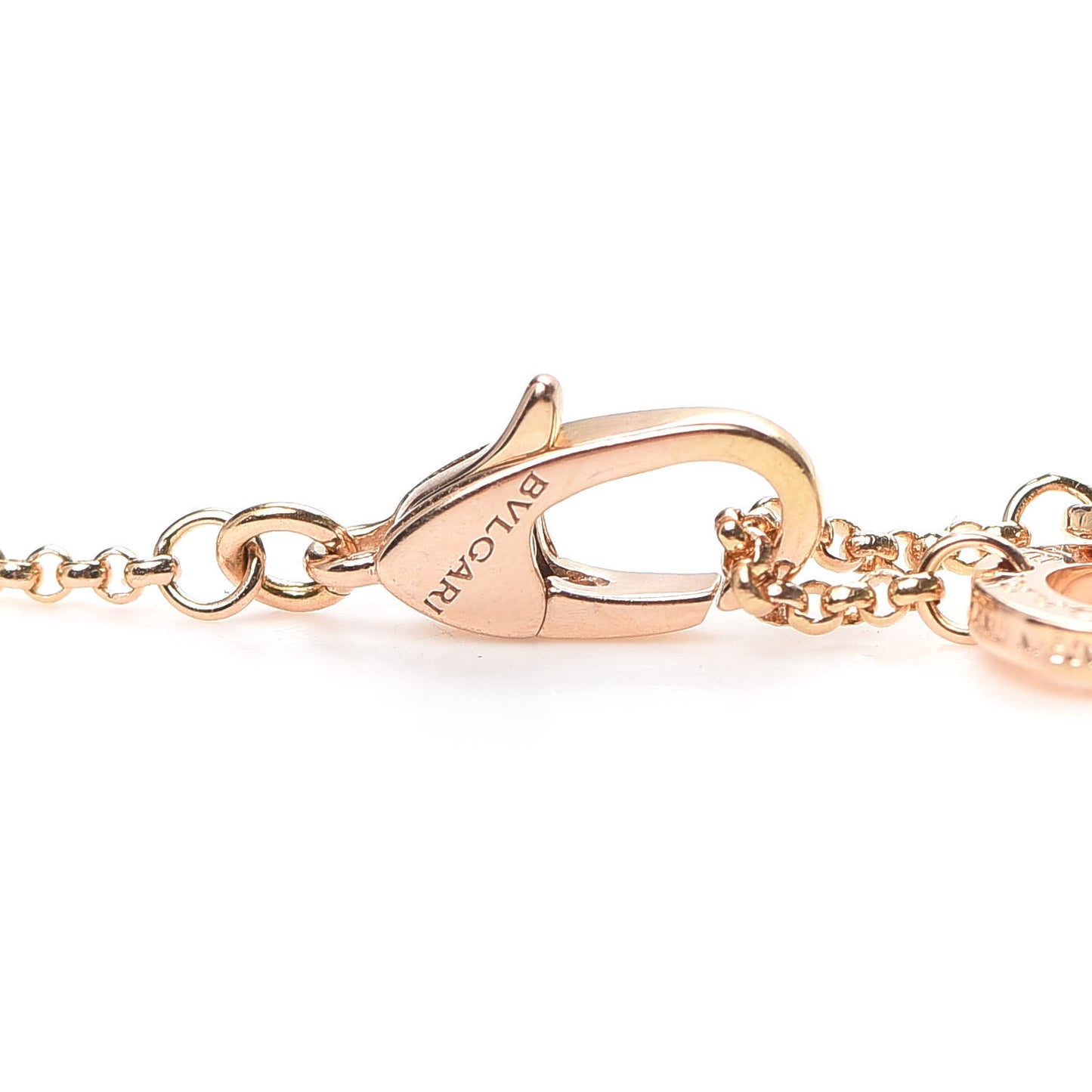 18K Rose Gold Diamond Small B.Zero1 Pave Pendant Necklace