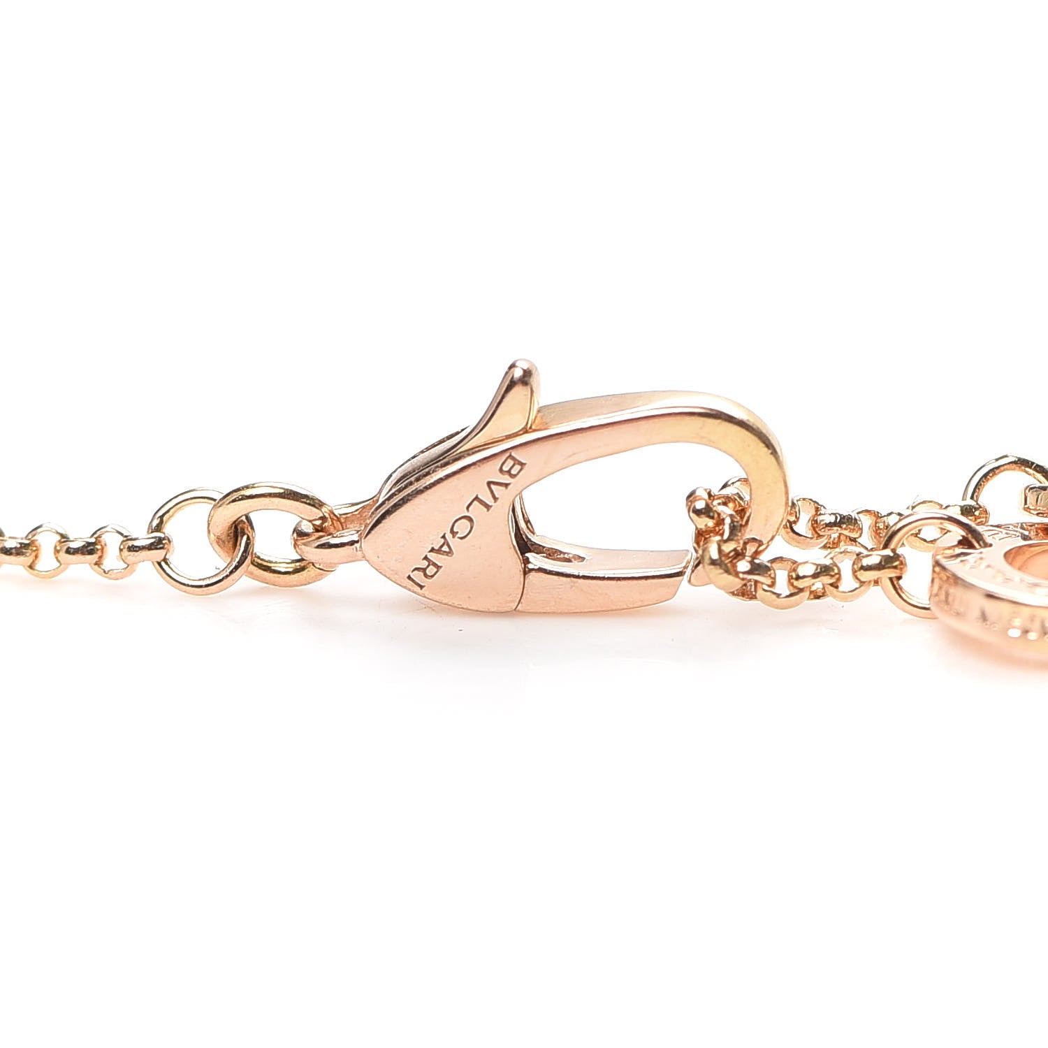 Bulgari 18K Rose Gold Diamond Small B.Zero1 Pave Pendant Necklace 4 of 7