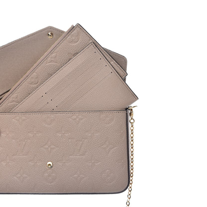 Louis Vuitton Empreinte Pochette Felicie Chain Wallet Tourterelle 6 of 9