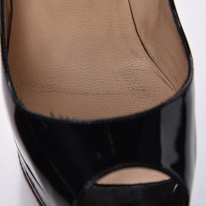 Christian Louboutin Patent Lady Peep 150 Pumps 37.5 Black 13 of 17
