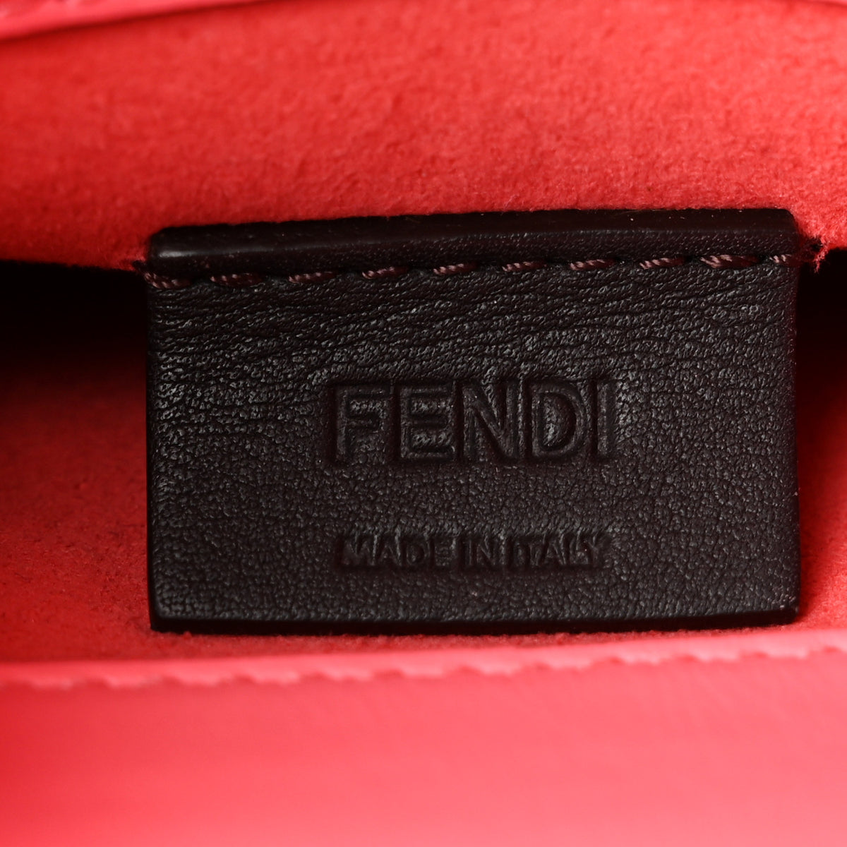 Fendi Vitello Plexiglass FF Embossed Mini Fendi Sunshine Shopper Tote Pink Dalia 6 of 11
