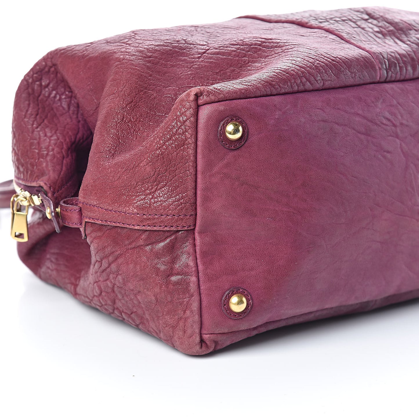 Pebbled Lambskin Medium Easy Sac Burgundy