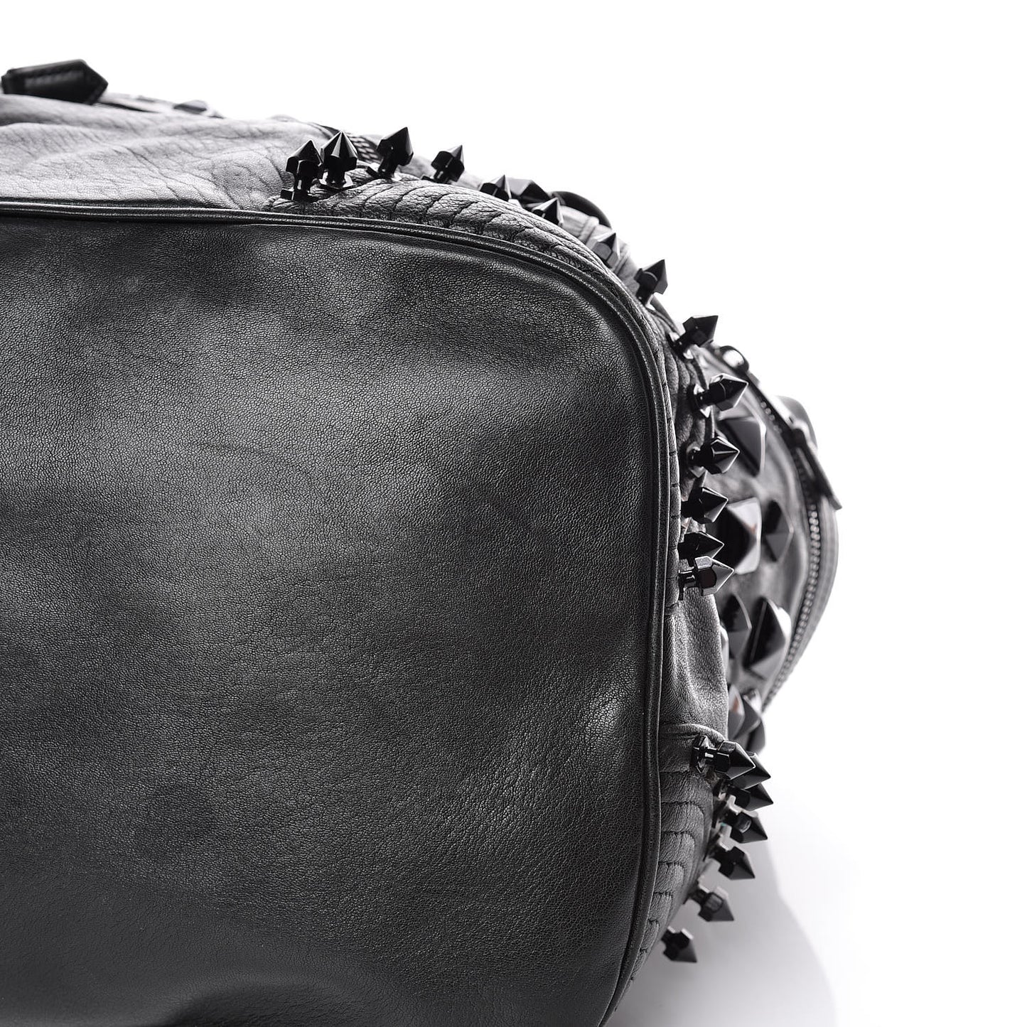 Calfskin Studded Faithful Tote Black