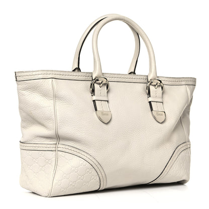 Gucci Calfskin Guccissima Large Signoria Tote Off White 2 of 13