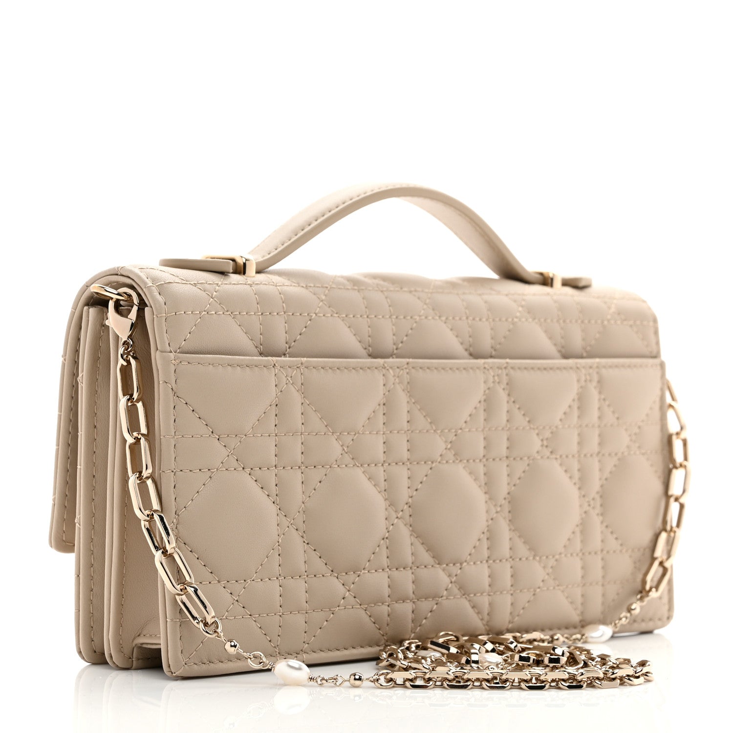 Christian Dior Lambskin Cannage Mini My Dior Bag Sand 3 of 11