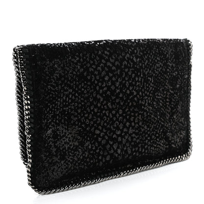 Stella McCartney Sequin Falabella Fold Over Clutch Black 3 of 12