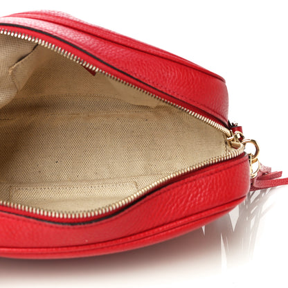 Gucci Pebbled Calfskin Small Soho Disco Bag Tabasco Red 5 of 17
