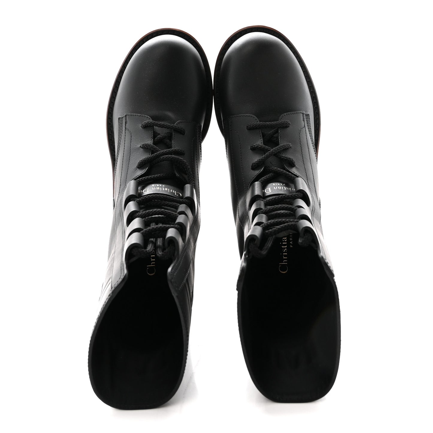 Calfskin Dior Quest 35mm Hiking Boots 38 Black