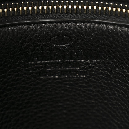 Valentino Garavani Pebbled Calfskin Small Rockstud Flip-Lock Messenger Bag Black 6 of 13