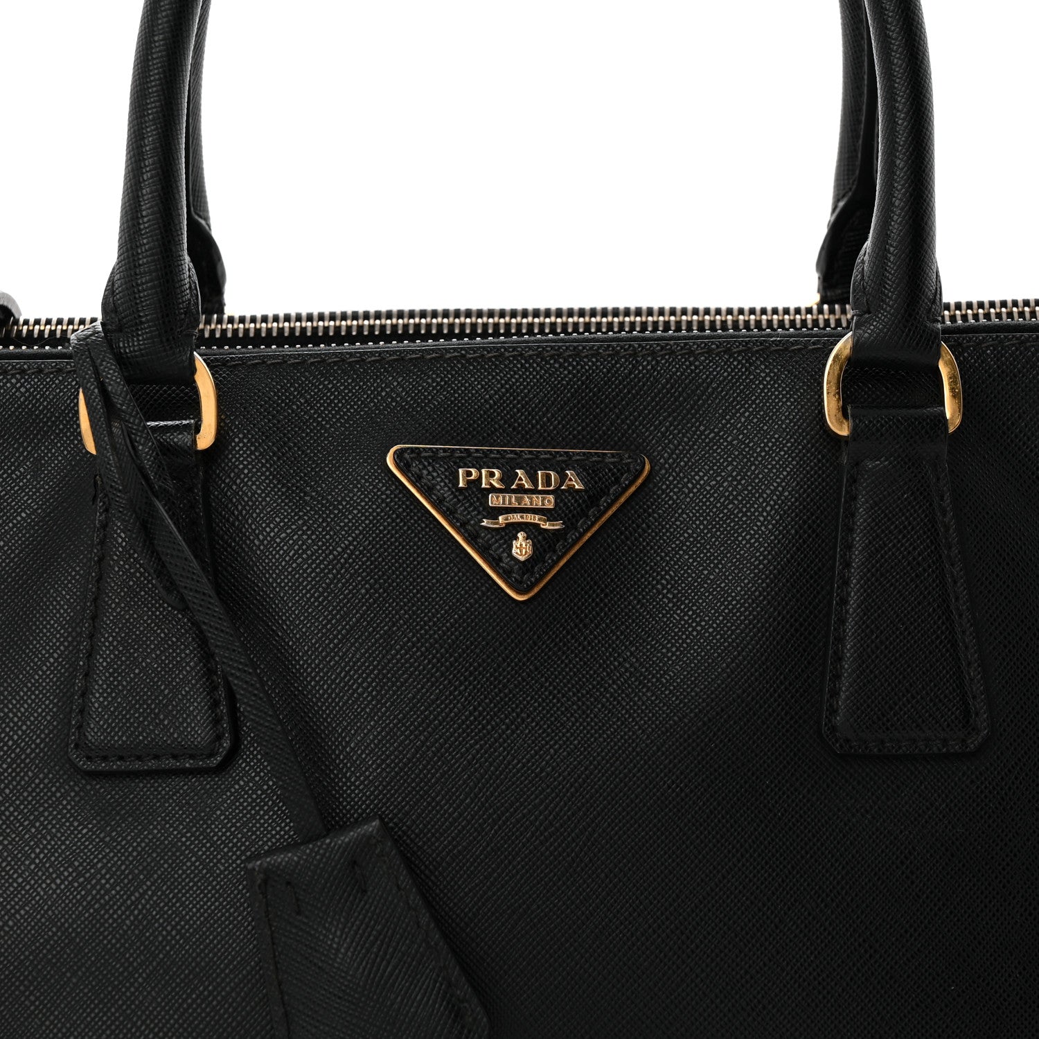 Prada Saffiano Medium Galleria Double Zip Tote Black 8 of 11