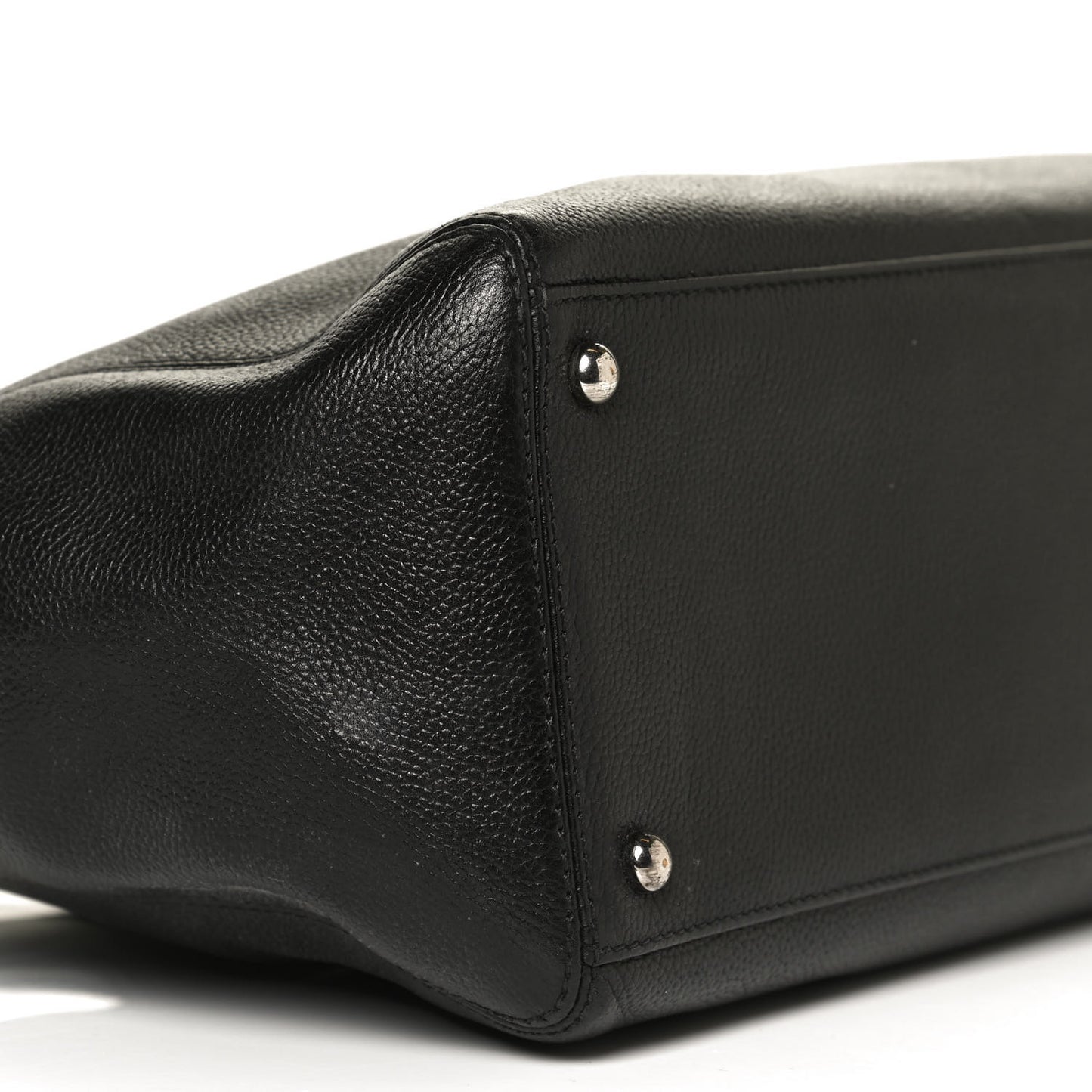 Calfskin Small Cerf Executive Shopper Tote Black