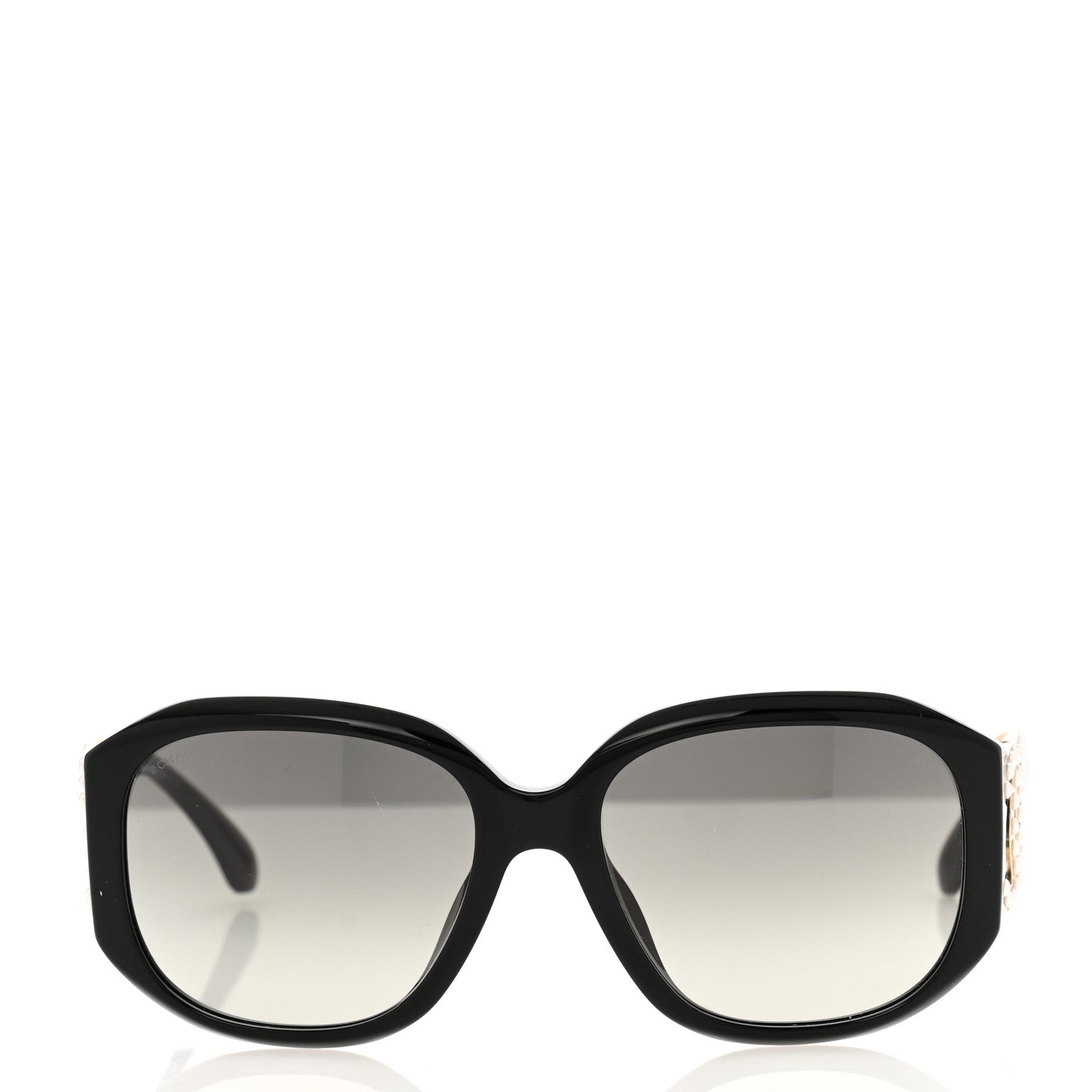 Chanel Acetate Pearl CC Square Sunglasses 71501-A Black 2 of 8