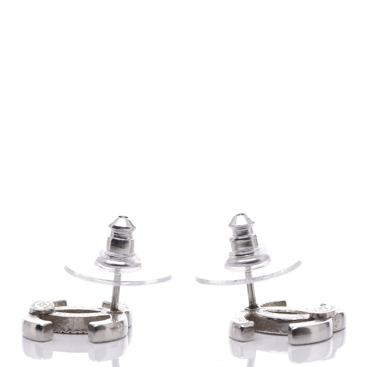 Crystal CC Earrings Silver