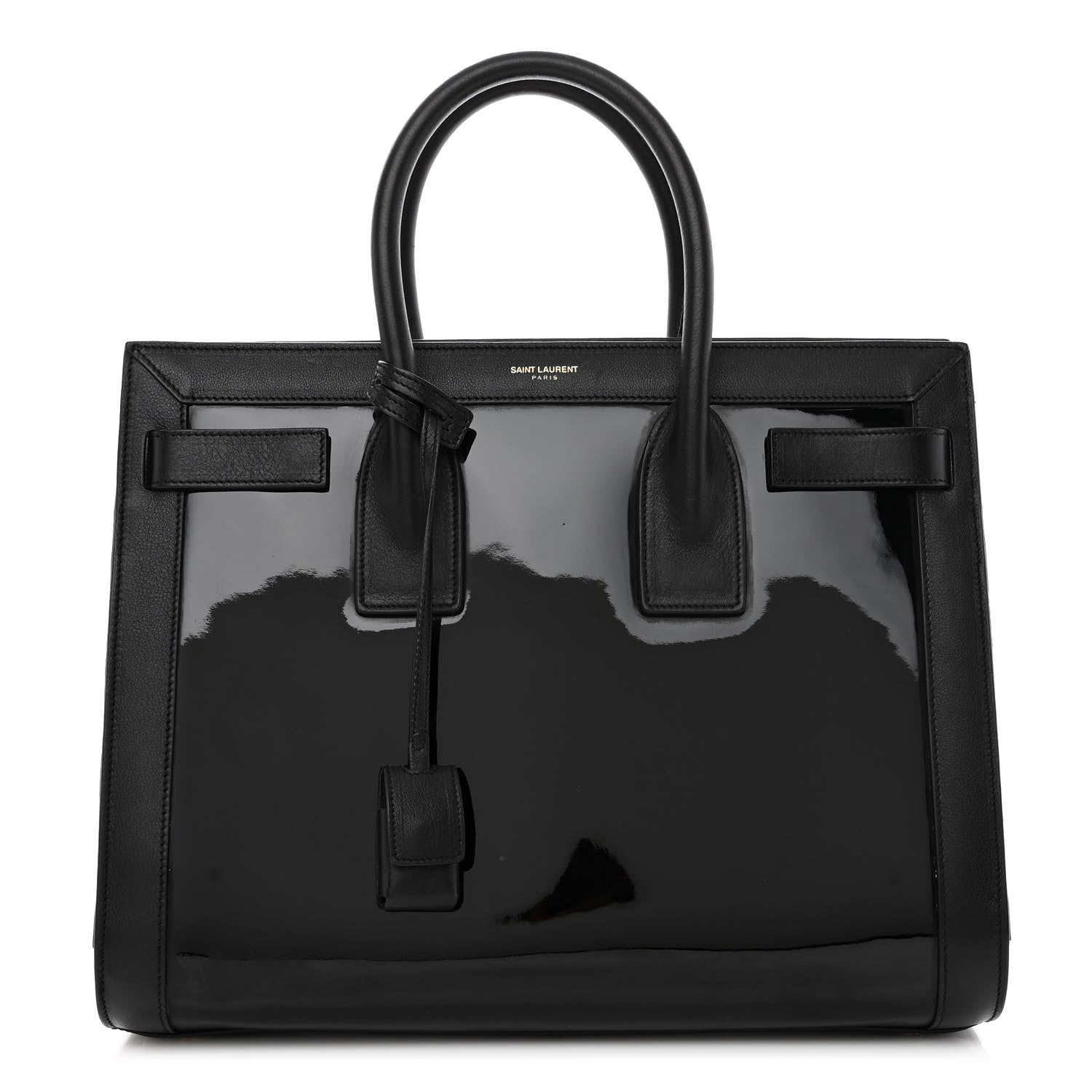Saint Laurent Patent Calfskin Small Sac de Jour Black 1 of 12