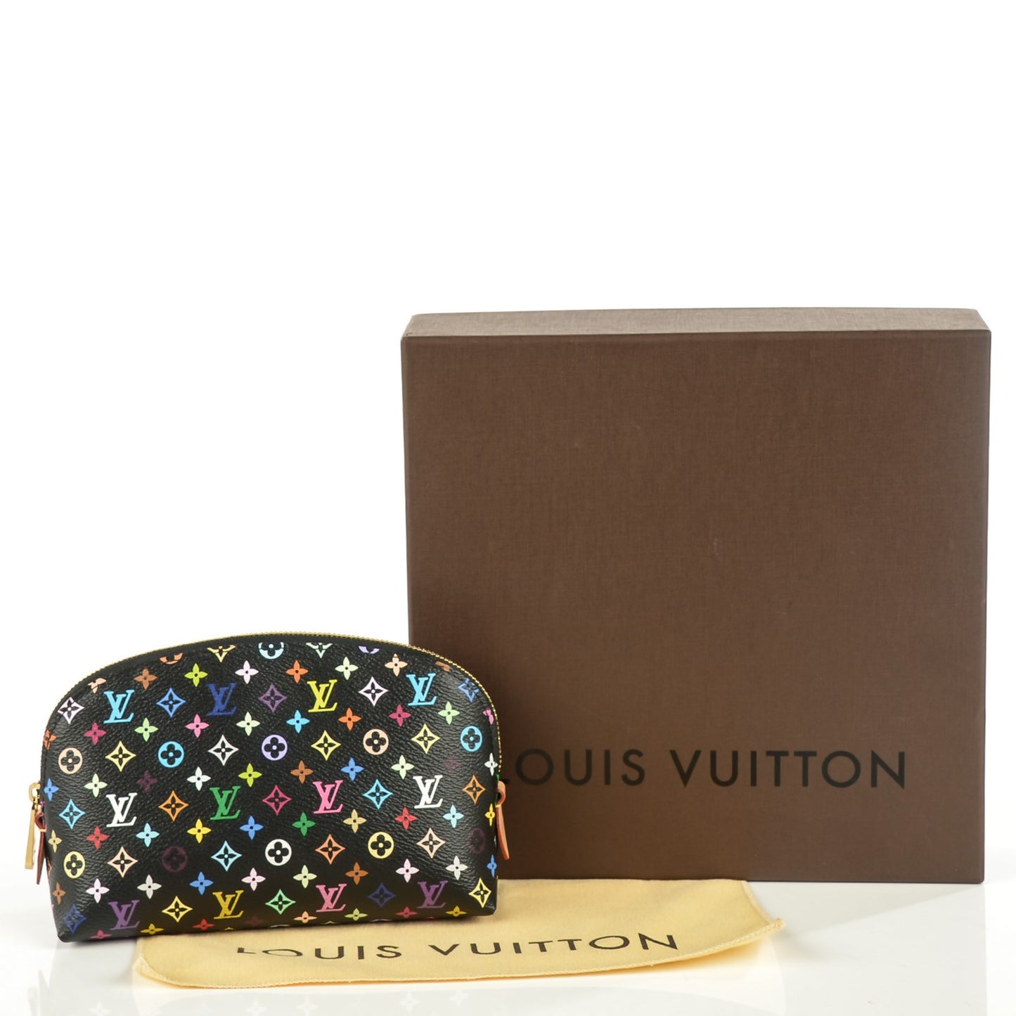 Monogram Multicolor Cosmetic Pouch Black Grenade