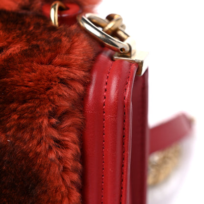 Chanel Orylag Rabbit Fur Calfskin Small Boy Flap Red 18 of 19