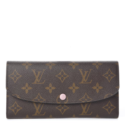 Louis Vuitton Monogram Emilie Wallet Rose Ballerine 1 of 8