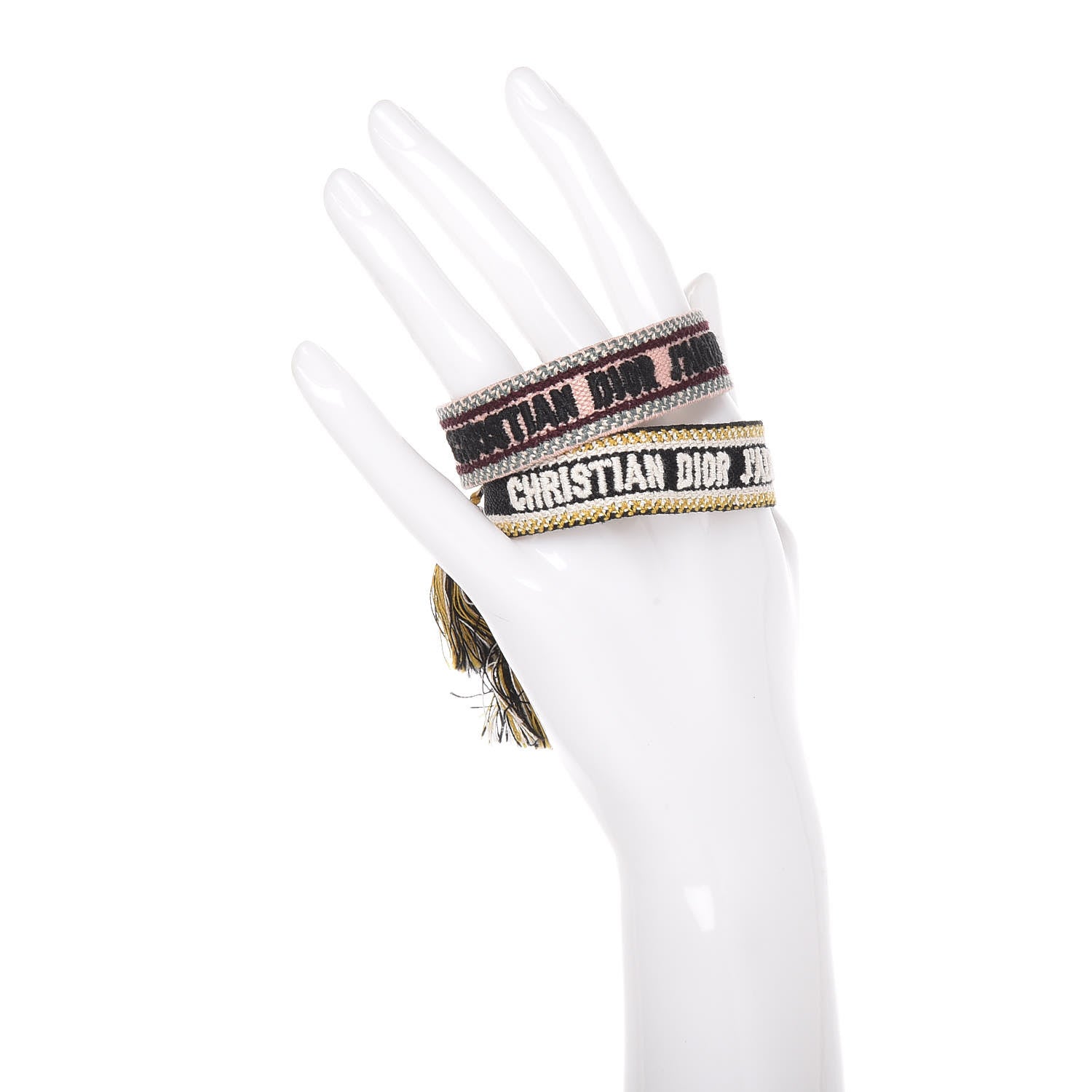Christian Dior Woven Cotton J'Adior Friendship Bracelet Set 2 of 3