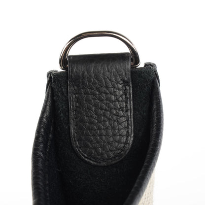 Hermes Toile Taurillon Clemence Evelyne III GM Ecru Black 14 of 14