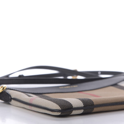 Burberry House Check Derby Peyton Crossbody Clutch Bag Black 6 of 8