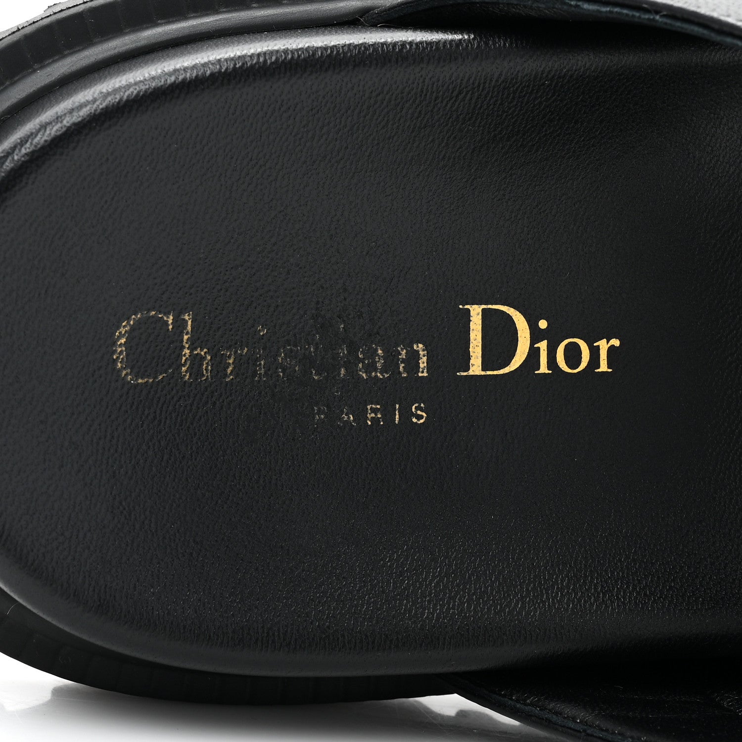 Christian Dior Lambskin Dioract 10mm Slide Sandals 40 Black 7 of 11