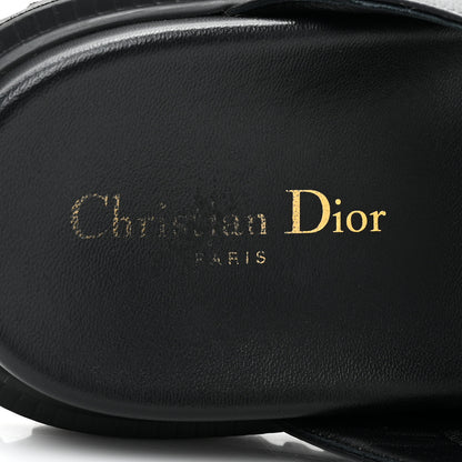 Christian Dior Lambskin Dioract 10mm Slide Sandals 40 Black 7 of 11