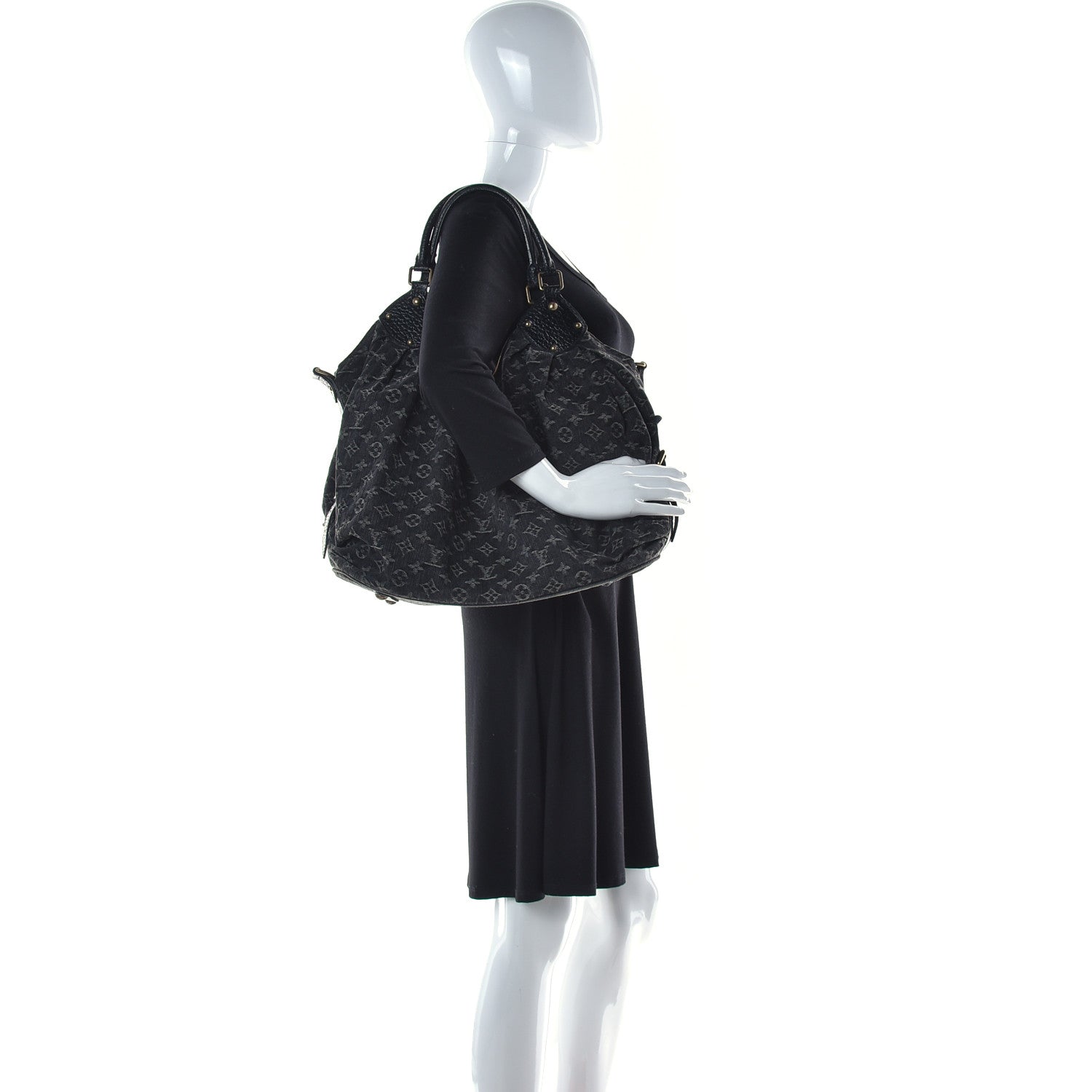 Louis Vuitton Denim Mahina XL Black 2 of 10