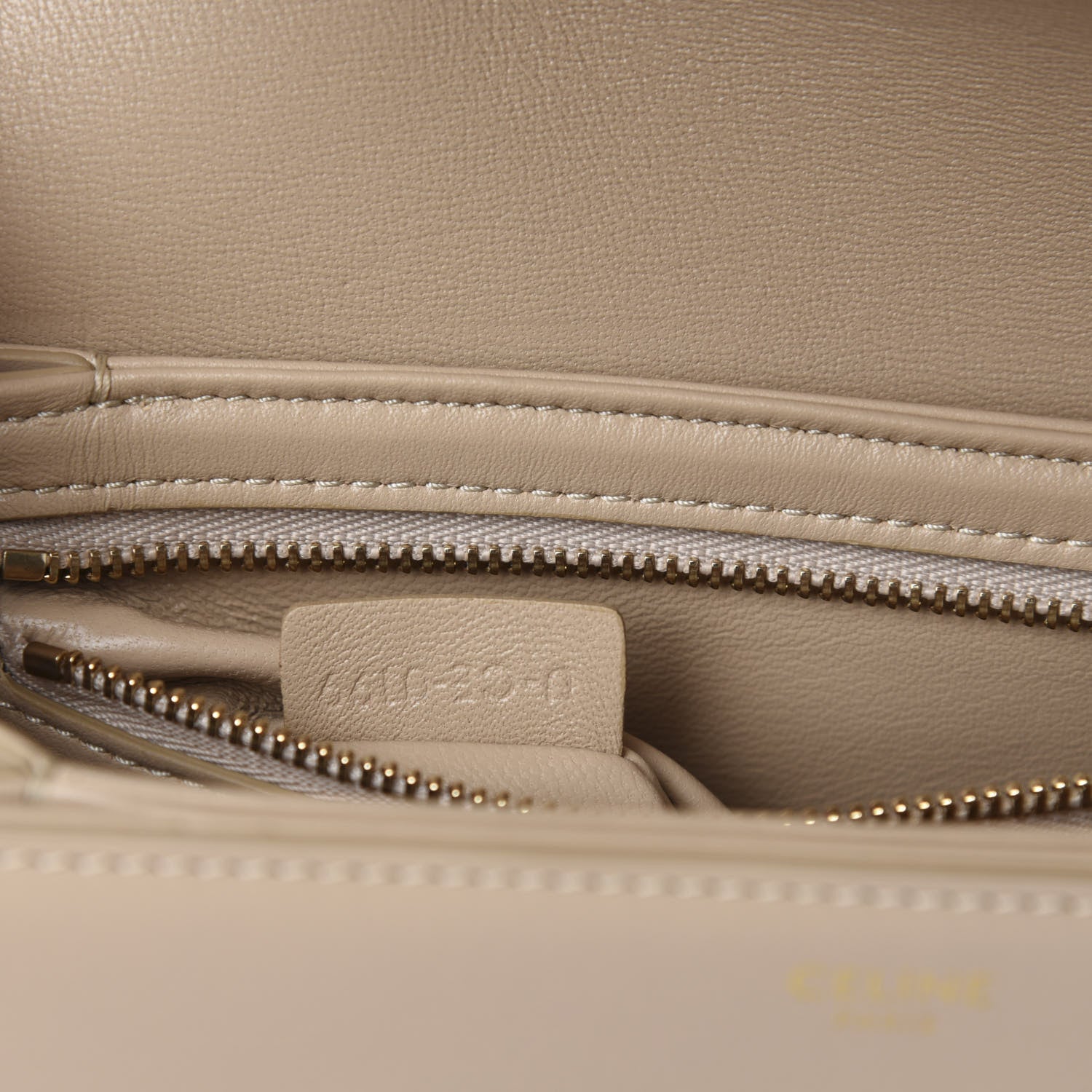 Celine Shiny Calfskin Teen Triomphe Nude 10 of 12