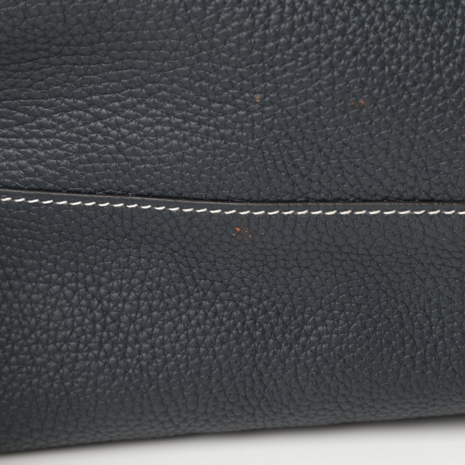 Hermes Taurillon Clemence Double Sens 36 Reversible Tote Bleu Lin Bleu Obscur 15 of 16