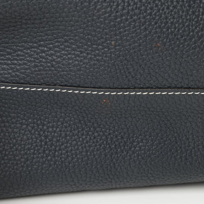 Hermes Taurillon Clemence Double Sens 36 Reversible Tote Bleu Lin Bleu Obscur 15 of 16