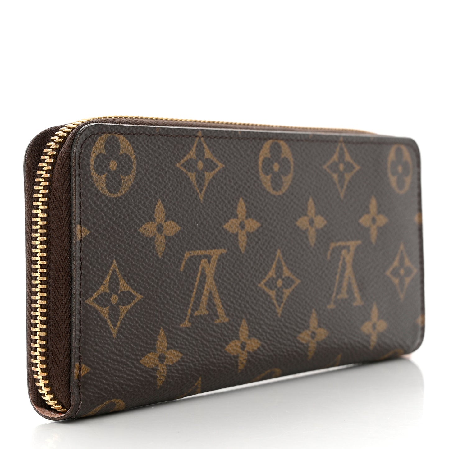 Monogram Clemence Wallet Rose Ballerine