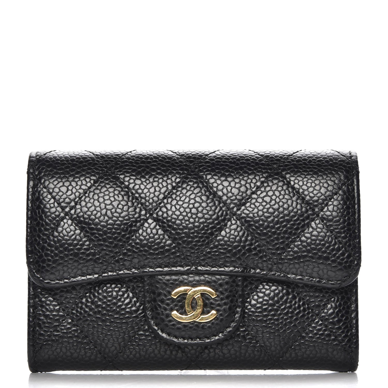 Chanel Caviar Quilted Flap Card Holder Black 1 of 9