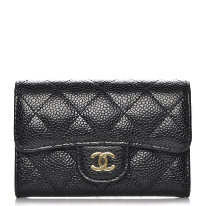 Chanel Caviar Quilted Flap Card Holder Black 1 of 9