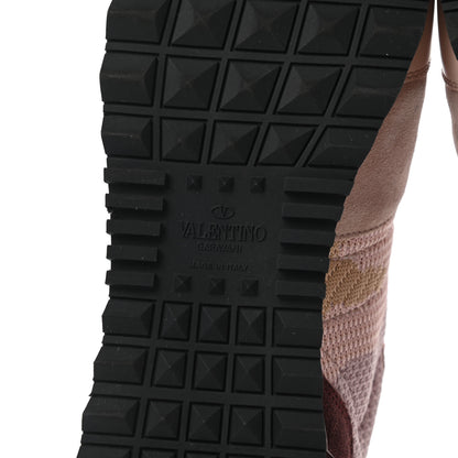 Valentino Garavani Mesh Suede Camouflage Womens Rockrunner Sneakers 38.5 Multicolor 6 of 9