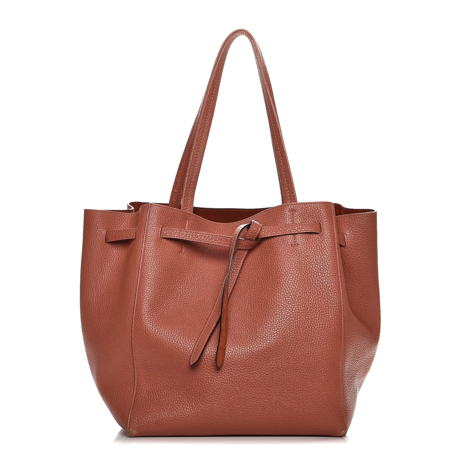 Celine Soft Grained Calfskin Small Belt Cabas Phantom Brick 1 of 16