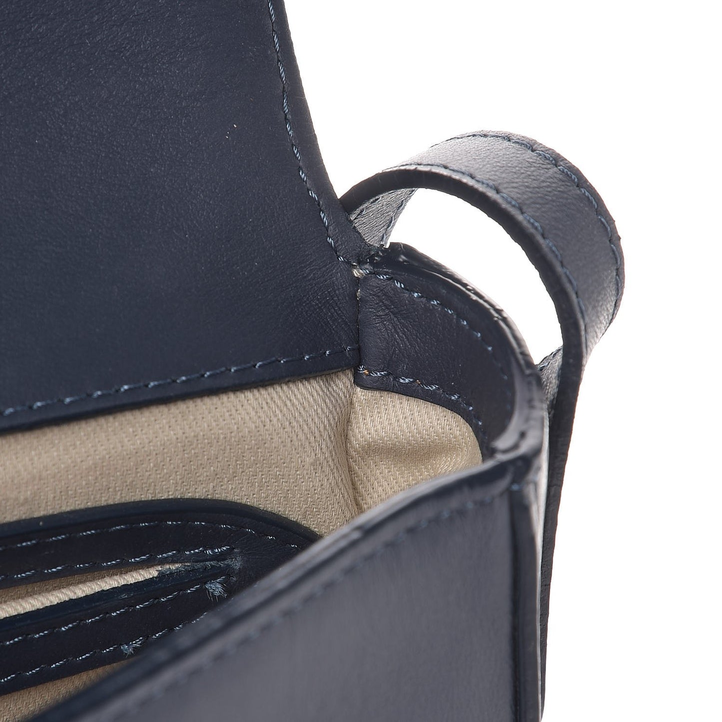 Calfskin Flap Crossbody Bag Blu