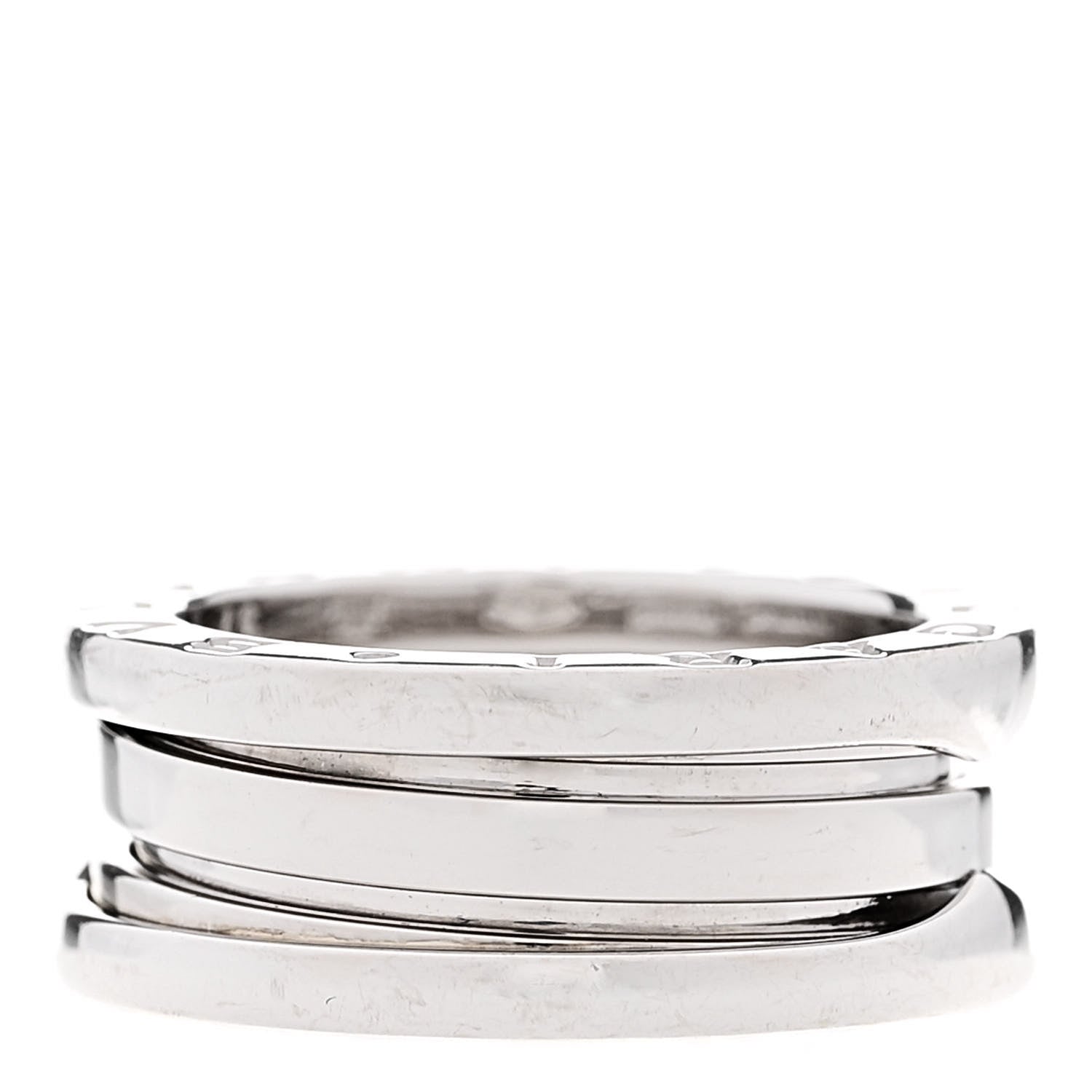 Bulgari 18K White Gold B.Zero1 Two-Band Ring 49 4.75 1 of 6