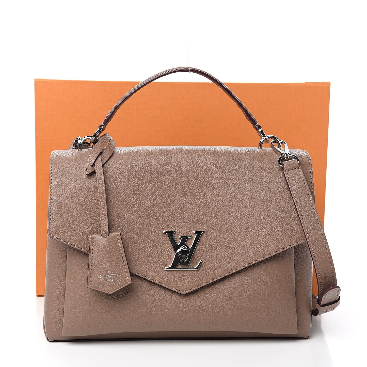 Soft Calfskin My Lockme Top Handle Taupe Glace