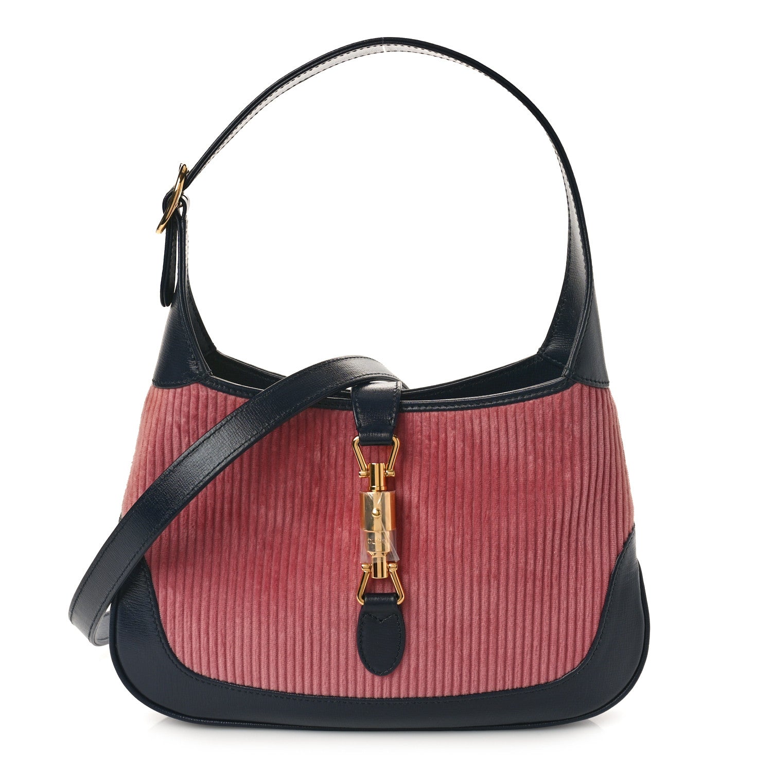 Gucci Corduroy Small Jackie 1961 Hobo Pink Blue 1 of 10