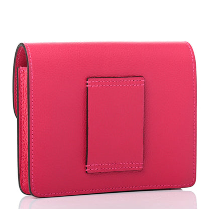 Hermes Evercolor Bi-Color Roulis Slim Wallet Framboise Rouge Sellier 2 of 4