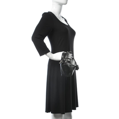Fendi Shiny Nappa Crystal Croc Tail Mini By The Way Boston Bag Black Smoky Quartz 2 of 12
