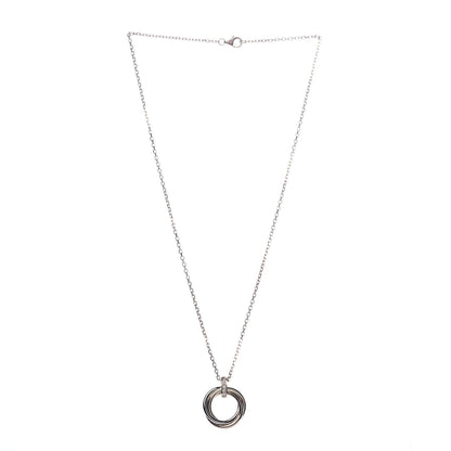 Cartier 18K Pink White Yellow Gold Diamond Trinity Pendant Necklace 3 of 5