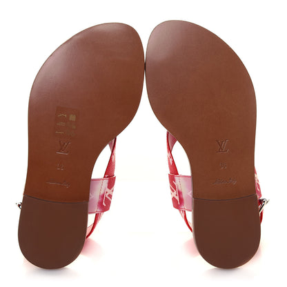 Louis Vuitton Monogram Escale Palma Flat Sandals 36 Rouge 5 of 7