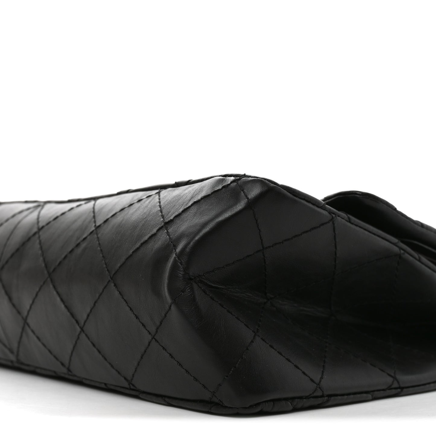 Aged Calfskin Quilted 2.55 Reissue 227 Flap Black