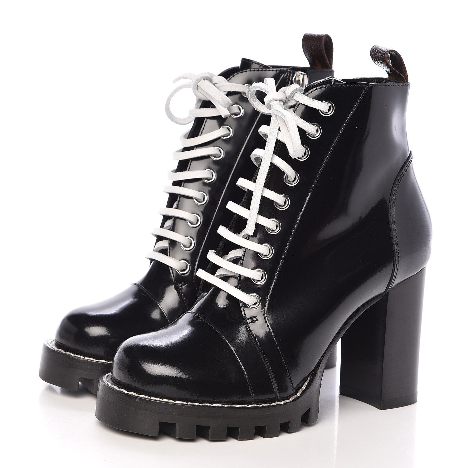 Louis Vuitton Glazed Calfskin Star Trail Ankle Boots 36 Black 3 of 7